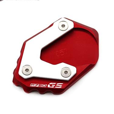 Imagem de Acc-Creativity Suporte de pé de motocicleta com ampliador lateral para placa de extensão compatível com BMW F750GS F850GS 2017-2019 (vermelho F750GS)