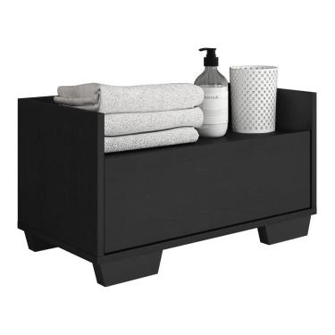Imagem de Gabinete Armário Banheiro 60Cm Multimóveis V3625 Preto Preto