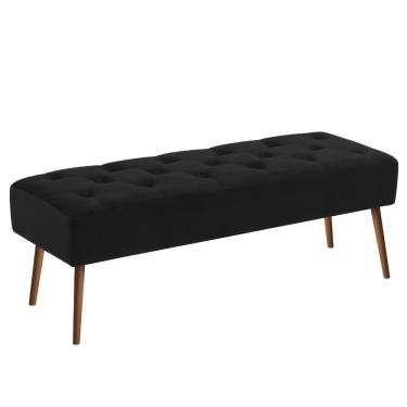 Imagem de Banco Estofado Rubi 1,20M Suede Cinza - Inova Decor