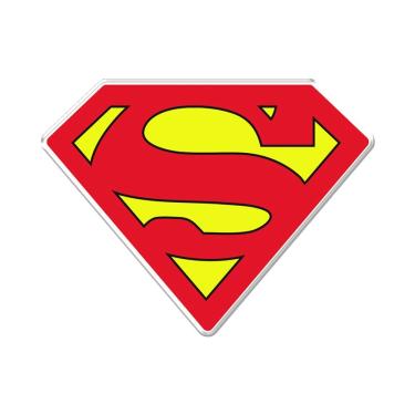 Imagem de Adesivo Decorativo Para Veiculo, Moto, Capacete, Em Relevo Facil Aplicação Superman Vermelho
