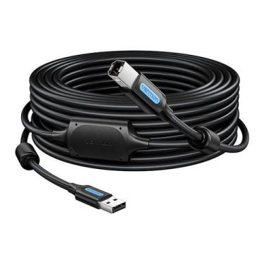 Imagem de Cabo USB B 2.0 Impressora Universal Premium Ferrite 10m - Vention