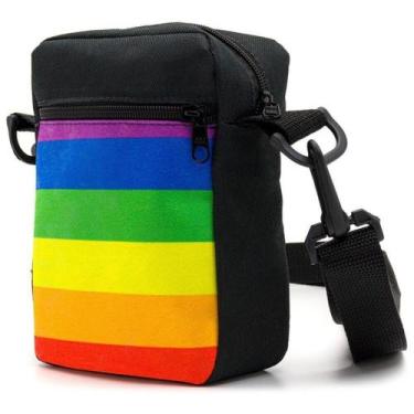 Imagem de Shoulder Bag Pequena Cores Arco Íris Mini Bolsa Transversal - Paulo Ba