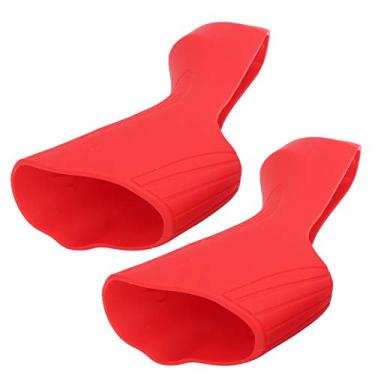 Imagem de Tampa de Lâmina de Bicicleta Colorida para R7000 R8000 - Ideal para Ciclistas Estrada - Silicone Não toxico (Vermelho)