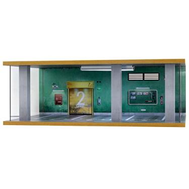 Imagem de Bivitre Diorama De Carro Fundido Em Escala 1/24 Com Capa Acrílico Transparente E Iluminação Led Para Carrinhos Brinquedo Fundidos, Estilo Parede Verde Lego Speed Champions