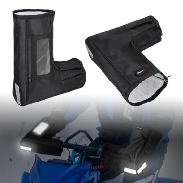 Imagem de smotrcc Luvas De Inverno Para Motocicleta Smotrcc, Protetores Mão Quadriciclo, Guidão Snowmobile Homens, Compatíveis Com Polaris Sportsman, Can-Am, Outlander, Arctic Cat, Yamaha