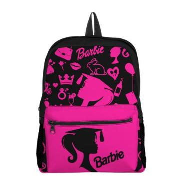 Imagem de Mochila com Bolso Infantil Avulsa Menina Barbie Rosa   - Use Thuco, MB