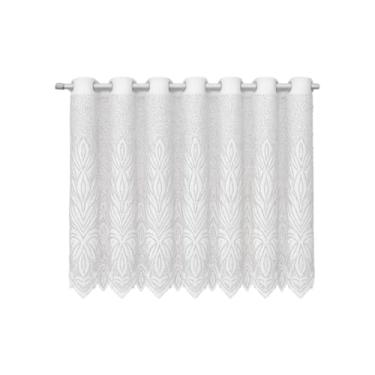 Imagem de Cortina Vitrô De Banheiro De Renda Branca 90 X 70 Rendada