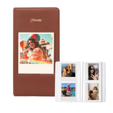 Imagem de WOGOZAN Álbum De Fotos Para Polaroid I-Type/Now/Fujifilm Instax Link Wide/Wide 300/400/210/Onestep/Onestep+/Onestep 2/Originals 600/Câmera Filme I-Type 3,4 X 4,3" 64 Bolsos, Fichário (Marrom)