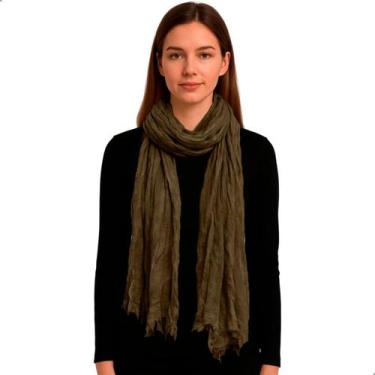 Imagem de Cachecol Pashmina Feminino Xale Tipo Manta Toque Macio Com Franjas 180