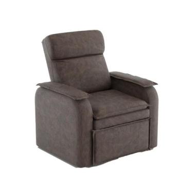 Imagem de Poltrona Reclinável Comfort Camurça Marrom - Modern