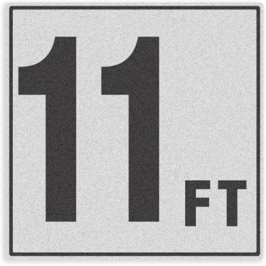 Imagem de CDXHOME Marcadores de profundidade de piscina de 3 m, adesivos de vinil de 15 x 15 cm, marcadores de número de piscina, placas de segurança adesivas antiderrapantes para decks de piscina