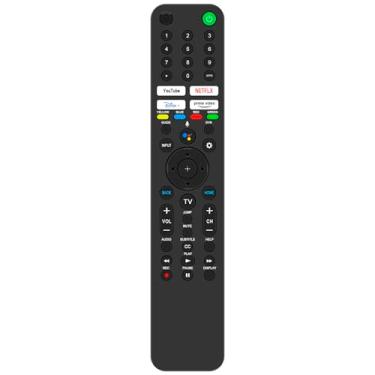 Imagem de Controle remoto de voz RMF-TX520U de substituição aplicável para Sony Smart TV XR-50X90J XR-100X92 KD-50X85J KD-65X80CJ KD-85X85J KD-75X80CJ XR-75X90J KD-85X91J KD-55X85J KD-655J Chaveiro X80J D