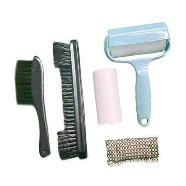 Imagem de kowaku Conjunto de escovas para limpeza de mesa de bilhar, limpador de superfície de mesa de bilhar, acessório de sinuca fácil de usar, prático com cabo de, Preto