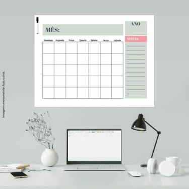 Imagem de Calendário Parede Planejamento mensal Verde/Branco 48x63 - PRESENTE-BR