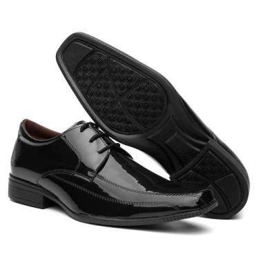 Imagem de Sapato Social masculino melhor conforto LL 194 verniz Preto - LORENZO 