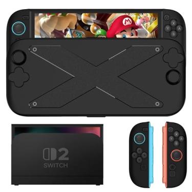 Imagem de RAIALL Case for Nintendo Switch 2 Game Console (2025), Comprehensive Protection Include Detachable Front Shell, Body Protective PC Shell, TPU Grip Cover for Joy-Con Controller, Black