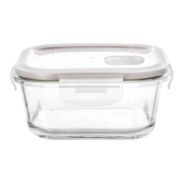 Imagem de Pote 520ml 13,7x13,7x6,5cm Hermético Quadrado Em Vidro Borossilicato C