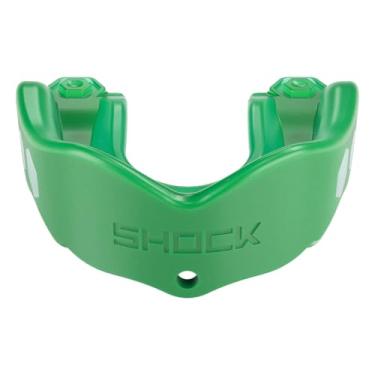 Imagem de Shock Doctor Protetor bucal esportivo, hóquei, lacrosse, beisebol, protetor de luta livre, proteção resistente em gel Max e ajuste personalizado, protetor bucal de futebol com alça, protetor bucal