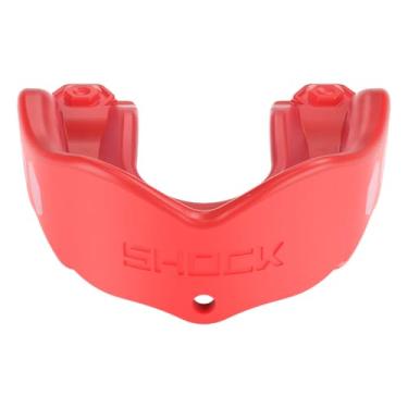 Imagem de (Non-Flavored, Youth (10 yrs & below), RED) - Shock Doctor Mouthguard: 1 Sport Mouth Guard - Gel Max Mouthguard for Football, Lacrosse, Basketball, Boxing, MMA, Martial Arts, and More - Includes Helmet Strap - (Youth & Adult Sizes)