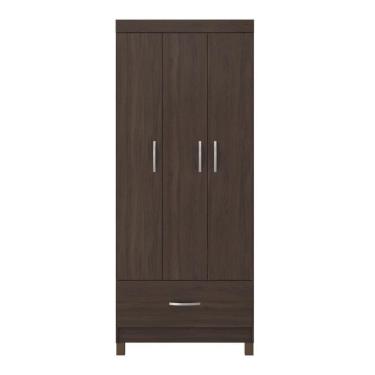 Imagem de Conjunto Guarda Roupa 3 Portas E Cabeceira Renoir Cafe Touch