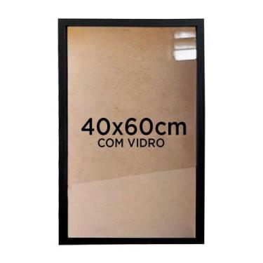 Imagem de Moldura Quadro Caixa 3cm 40x60cm Foto Poster Ilustração com Vidro - Vá