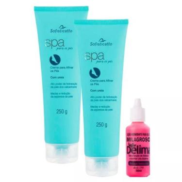 Imagem de Kit 2 Spa para os Pés Creme para Afinar os Pés 250g + 1 Loção Delima M