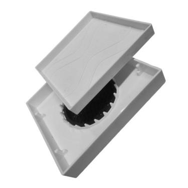 Imagem de Ralo Oculto 15x15 Invisivel Para Piso Porcelanato Branco