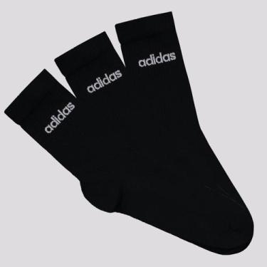 Imagem de Kit Meia Adidas Linear Cano Alto 3 Pares, G