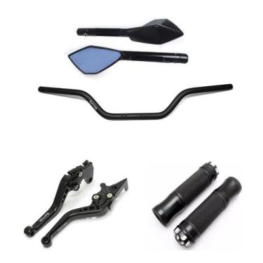 Imagem de Kit Guidão 22mm Manopla Fenix TM2 Manete Fazer 150 250 - Stark Race, P