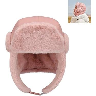 Imagem de Chapéus De Inverno Com Aba De Orelha Para Homens E Mulheres Quentes Ushanka Chapéu De Caçador Russo Caça Ao Ar Livre Esqui Moda Adulto à Prova De Vento Chapéu De Soldado Esq, Pink