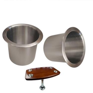 Imagem de Suporte de aço inoxidável para sofá, reclinável, suporte para copos, inserção de substituição para sofá, barcos, banco, mesa, carros RV