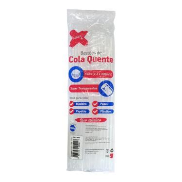 Imagem de Bastão Refil de Cola Quente Fina 7,2mm Make+ 500g Artesanato