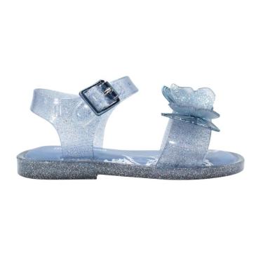 Imagem de Sandália Mini Melissa Fly Sandal III bb Azul GlittER
