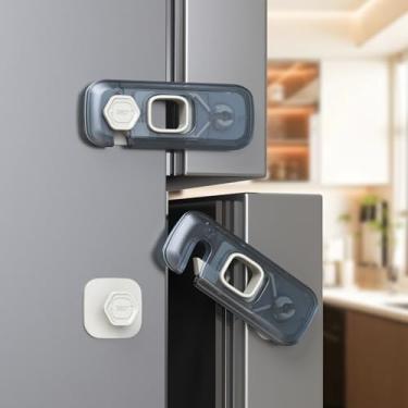 Imagem de Blissleaf Pacote Com 5 Travas De Geladeira À Prova Crianças, Para Crianças Adesivos Adesivos, Portas Segurança, Trailer, Trava Forno Armário Bebê