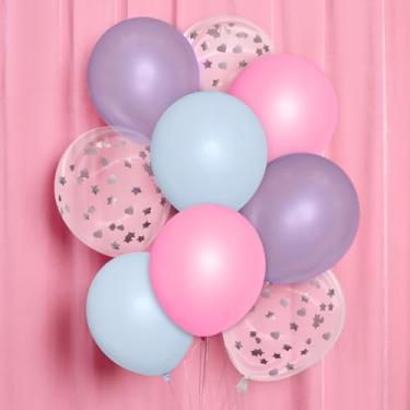 Imagem de xo, Fetti Sleepover Latex Balloons - 24 pk, 12" | Girls Birthday Decorations, Kids Slumber Party Decor, Pink Bachelorette Supplies, Cute Party Favor