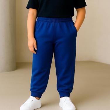 Imagem de Calça De Moletom Infantil Jogger Skinny Meninos Meninas Moletinho - RO