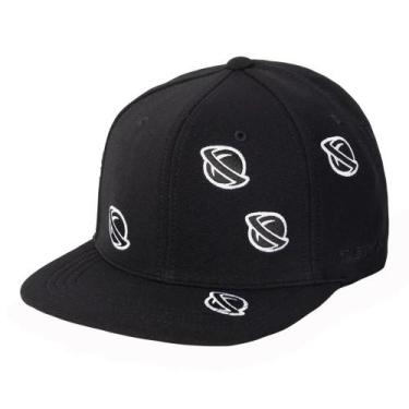 Imagem de Boné Lost Aba Reta Strapback Fitão Full Saturn SM26 Preto - ...Lost, P