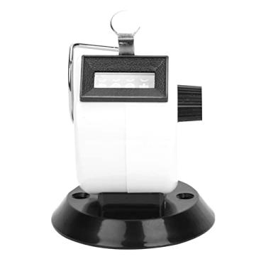 Imagem de Pissente Corpo Pequeno, Fácil de Manter, Longa Life Life ABS Plástico Contador de Mão de Mão, Registro de 4 Dígitos Com Base de Gancho para Estatísticas de Dados, Participação na (WHITE)