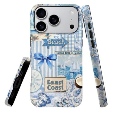 Imagem de Capa compatível com L16QX Pro, capa rígida híbrida de 2 camadas, macia à prova de choque para meninas e mulheres, colagem de estrelas do mar concha de praia