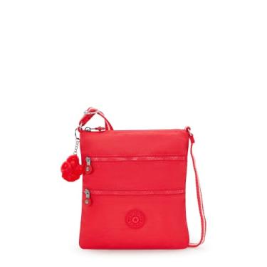 Imagem de Kipling Mini bolsa tiracolo feminina Keiko, bolsa leve ajustável, alça de ombro durável, Vermelho (Escape Red), 8.25''L x 9''H x 0.75''D