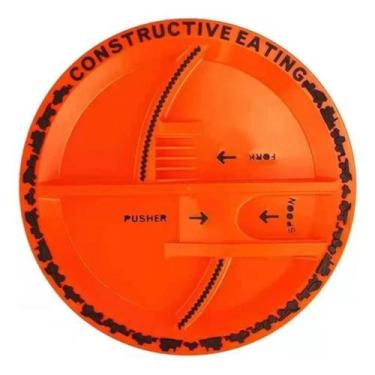 Imagem de Prato Infantil Construtor Comendo Melhor De Tudo - Shopmm