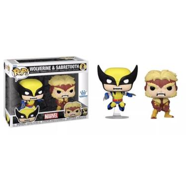 Imagem de Funko Pop Marvel X-Men Wolverine & Sabretooth  2pack