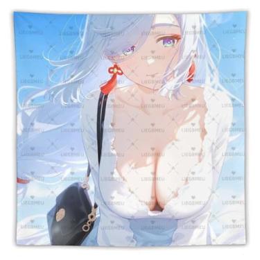 Imagem de LIEGBMEU Sexy Bikini Hot Anime Girl Tapeçaria 152.4 cm x 152.4 cm Interior Exterior Wall Quilt Art Decoração de Tapeçaria Caprichosa, Aa069