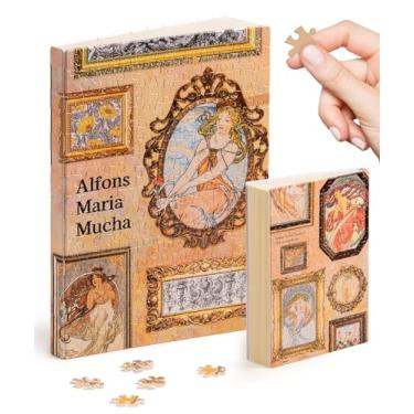 Imagem de PieceRelax Diário De Quebra-Cabeças Para Adultos - Alphonse Mucha The Art Palace, Capa Livro A5 Exclusiva, Quebra-Cabeças, Presente E Decoração Casa Com Caderno Arte Quebra-Cabeça Plástico [Ya1058]