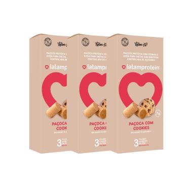 Imagem de Combo Paçoca Rolha Com Cookies E Whey Proteina Latam Fit-Unissex