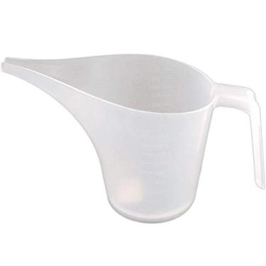 Imagem de Dioche Funil Pitcher 1000ml de Copo de Medição de Medição de Plástico Com Copo de Medição Com Bico Longo para Óleos de Molde de Panes (Como mostrado)