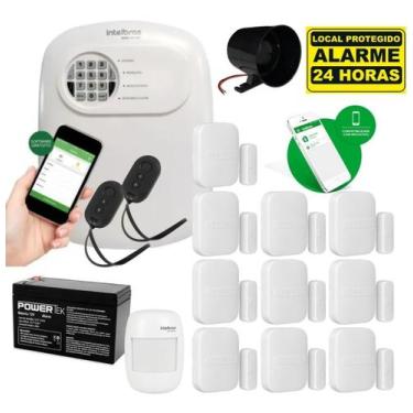Imagem de Kit Alarme Sem Fio Intelbras ANM 24 NET com 11 Sensores e Acesso Via A