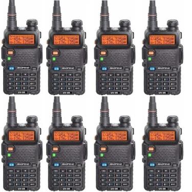 Imagem de 8 Rádios Comunicadores Ht Dual Band Uhf Vhf Uv-5R - Baofeng