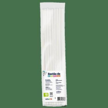 Imagem de Pacote 10 Bastão Cola Quente Super Transparente Fina Leoarte - Leoarte