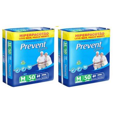 Imagem de Kit Fralda Geriátrica Prevent Care Tamaho M - 100 UNIDADES